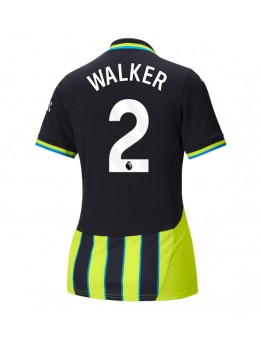 Manchester City Kyle Walker #2 Zenski Gostujuci Dres 2024-25 Kratak Rukavima